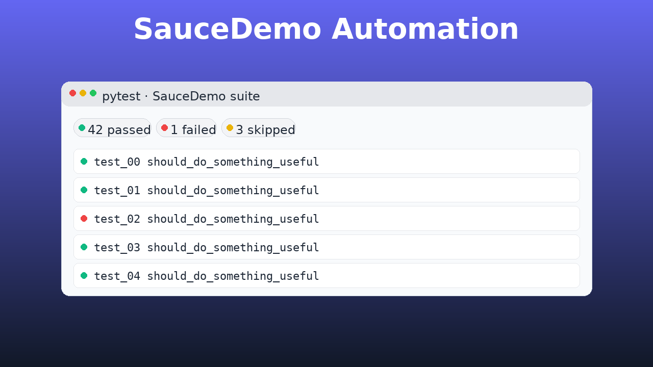 SauceDemo Automation